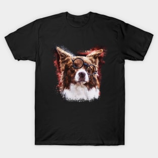 Border Collie dog watercolor T-Shirt
